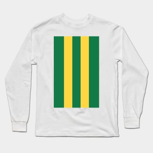 West Brom Retro 1978 Green and Yellow Away Striped Long Sleeve T-Shirt